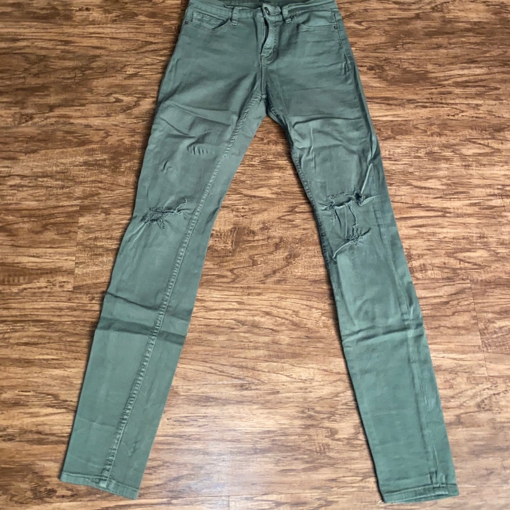 BDG Olive Green Ripped Jeans